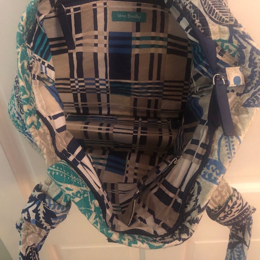 Vera Bradley Hadley blue Santiago tote - Picture 3 of 3